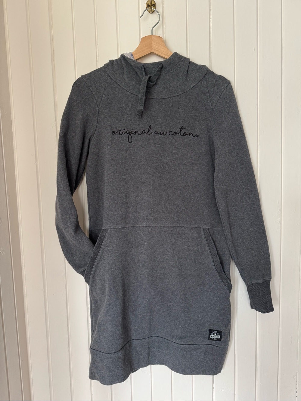 Original au Coton Cozy Gray Hoodie dress